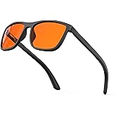 Bloomoak Orange Blue Light Reading Glasses,Yellow Computer Readers with Magnification,Relieve Eye Strain &Improve Sleep