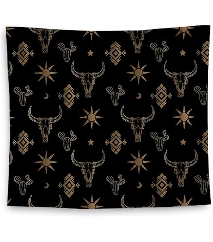 Creowell Tapestry Ranch Wild West Desert Sketch Western Landscape Home Decor Wall Hanging For Living Room Bedroom Dorm Painting