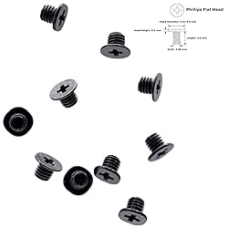 Deal4GO 10-Pack M3 x 3 mm Phillips Flat-Head Screw