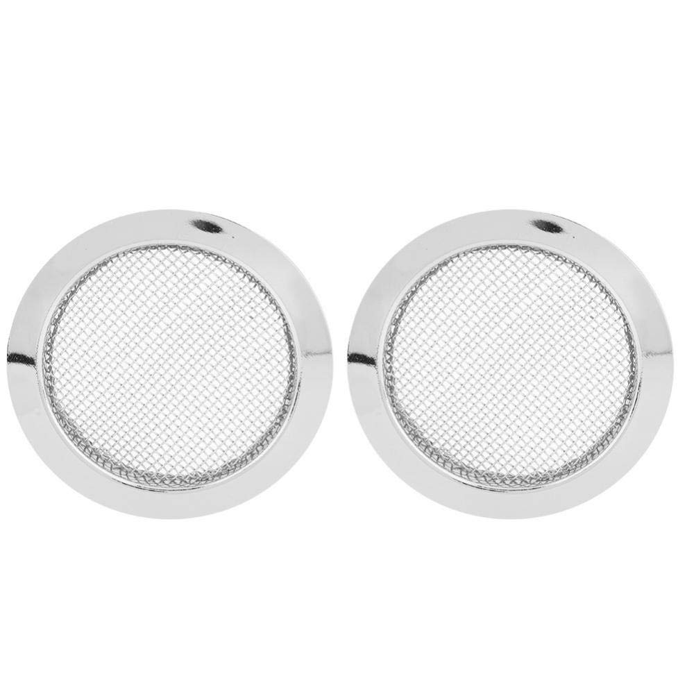 Guitar Sound Hole, Metal Round Shape Gutar Sound Hole Inserts for Dobro Guitars (2 Pack)(Silver) Electric Guitar Accessories