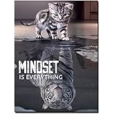 Motivational Success Quotes Office Room Wall Art Mindset is Everything Tiger Framed Canvas Print (20x28inch, Tiger Success)