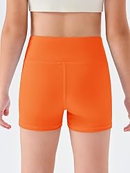 Haloumoning Girls Athletic Shorts Kids High Waisted