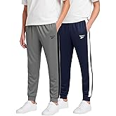 Reebok Boys Sweatpants - 2 Pack Performance Tricot Boys Joggers Athletic Pants with Elastic Waistband (Sizes Run Small)