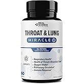 Real Science Throat & Lung Detox Capsules to Clear Mucus, Sore Throat & Support Breathing – Lung Support Supplement with Vinitrox, GABA, Vitamin C & D for Long-Term Cough & Respiratory Relief, 60 Caps