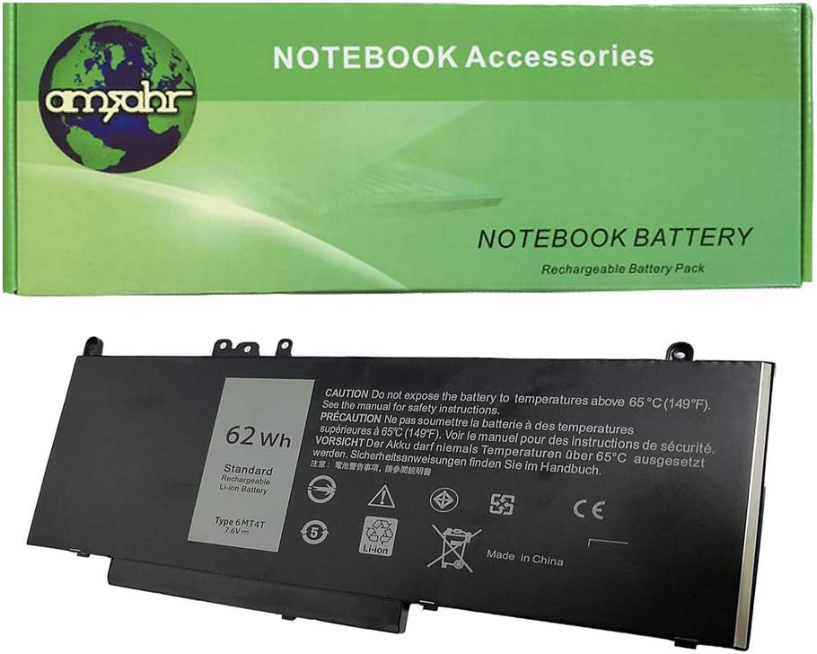 Amsahr Replacement Battery with Mini Optical Mouse for DELL 6MT4T/LATITUDE 15 5000/E5470/E5570/14-E5470/14 5000