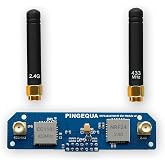 PINGEQUA Hydra RF Cap 424 Module for M5Stack Cardputer ADV, Dual Band 2-in-1 Board, Auto Switching, Stable Power, SPI/GPIO Protection (Setup Required)