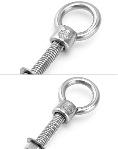 QWORK Lifting Eye Nuts, 10 Pack - M8 (5/16" UNC) Stainless Steel 316 Marine Grade For Rigging & Lifting