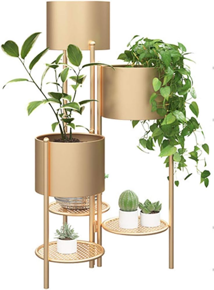 Foldable Plant Stand, 6 Tier Indoor Flower Shelf, Metal Living Room Display Rack, Suitbale for Balcony, Patio