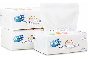 Lily Bell Soft Dry Wipes (330 Count) 100% Natural Cotton Wipes Facial Cotton Tissues for Sensitive Skin Facial Towels Disposa