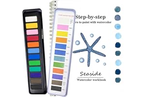 Watercolor Workbook,Water Coloring Book for Adults, Coloring Book Painting Kit Nature Scenes Paint Set Art Crafts for Creativ