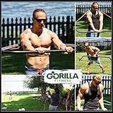 Gorilla Bow Portable Home Gym Resistance Band System Heavy Set, Weightlifting and HIIT Interval Training Kit, Full Body Workout Equipment