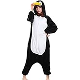 Adrinfly Unisex Penguin Onesies Adult One Piece Animal Pajamas Cosplay Costume