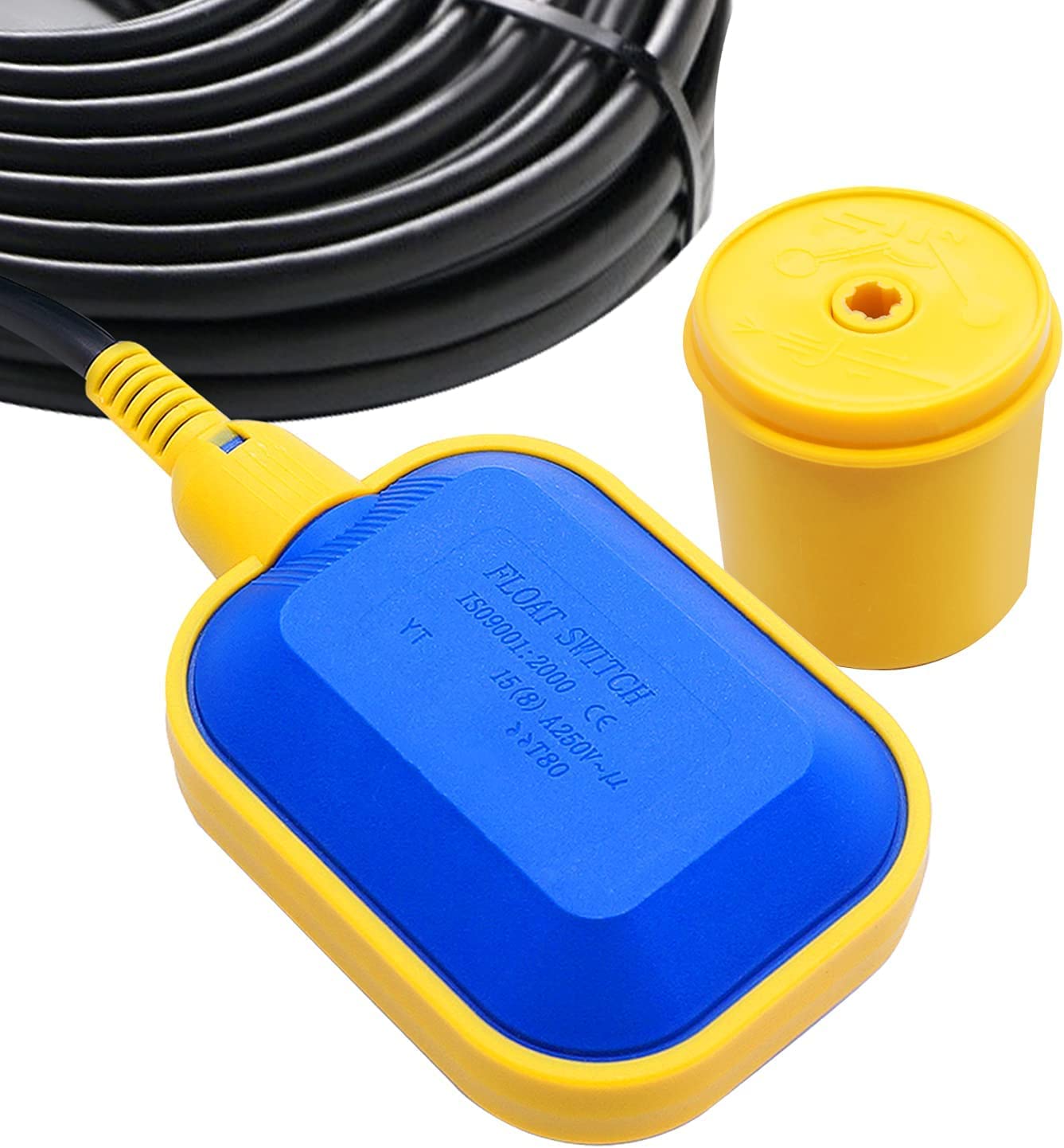 Gebildet 2M Cable Float Switch Water Level Controller for Sump Pump,Water Tank