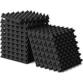 6 Pack 1.5"X12"X12" Acoustic Foam, Sound Proof Egg Crate Foam(Most Soundproofing Design), Upgraded Acoustic Panels, Fire-Retardent Sound Proof Foam Panels for Walls, Doors, Sound Foam Made by WVOVW