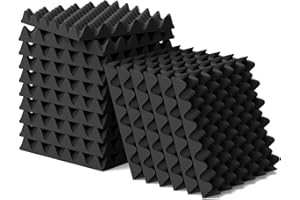 6 Pack 1.5"X12"X12" Acoustic Foam, Sound Proof Egg Crate Foam(Most Soundproofing Design), Upgraded Acoustic Panels, Fire-Retardent Sound Proof Foam Panels for Walls, Doors, Sound Foam Made by WVOVW