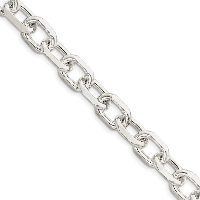 925 Sterling Silver diamondcut Open Link Cable Chain 8inch for Men