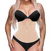 GainKee Waist Trainer for Women Corset Workout Cincher Body Shaper Tummy Control Shapewear Sweat Trimmer Latex Zipper