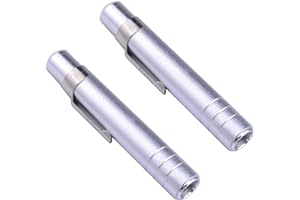 pranovo 2 x Aluminum Alloy Chalk Holder Teacher's Chalk Clip Clutch (Silver)