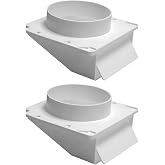 Lambro Industries 143WP Lambro"dustries"dustries Plastic Under Eave Vent, 4In, White, 2-Pack