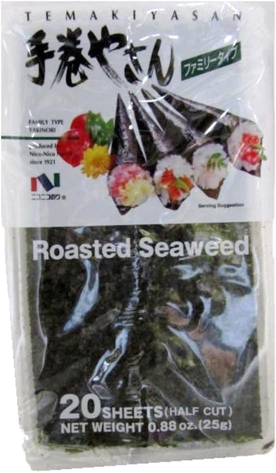 Nico Roasted Seaweed, 20 Sheets (Pack of 48)
