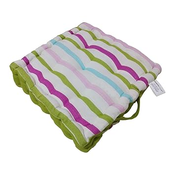 Luxury Homes Chair Pad Cushion Seat For Chair Car Wheel Chair Stool Dining Chair Sofa Size 16x16 Inch Green Stripes Amazon In Home Kitchen