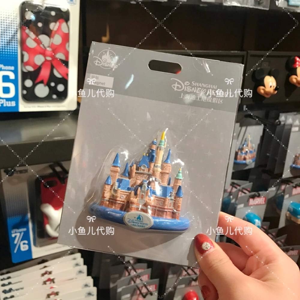 SUXIAO Shanghai Disneyland Genuine Disney Fantasy Castle Cartoon Stereoscopic 3D Fridge Magnet