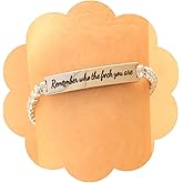 fasone Remember Who The F.ck You Are, Remember Who The F.ck You Are Bracelet, Remember Who The F You Are, Crystals Bracelets for Women, Engraved Bracelet, For Women Men Jewelry Present
