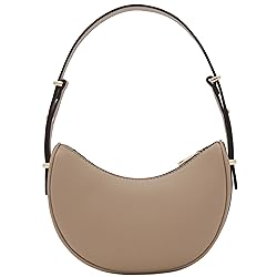Small Crescent Smooth PU Leather Armpit Shoulder