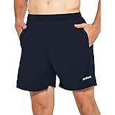 DEMOZU Men's 5" Running & Tennis Shorts - Lined Quick-Dry Athletic Workout Shorts with Pockets