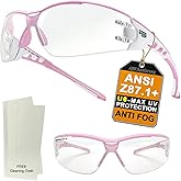 HTS HUNTERSKY Super Flexible Lightweight Anti Fog Wrap-Around U6 Clear Shooting Safety Glasses with ANSI Z87.1 Scratch Resist