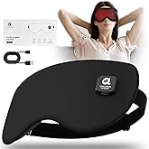 arboleaf Heated Eye Mask for Dry Eyes, Cordless Rechargeable Warm Eye Compress, Temperature Control, Light Blocking, Washable Cover & Travel, 1000mAh Rechargeable Battery