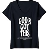 Womens God's Got This V-Neck T-Shirt