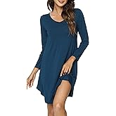 GYS Womens Bamboo Viscose Nightgown Super Soft Lightweight Night Shirts for Sleeping