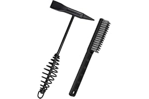 UOPYERI Chipping Hammer and Wire Brush Set – 10.6 in Heavy Duty Welding Hammer with Spring Handle and Steel Bristle Brush, Welding Tools and Accessories for Weld Slag Removal