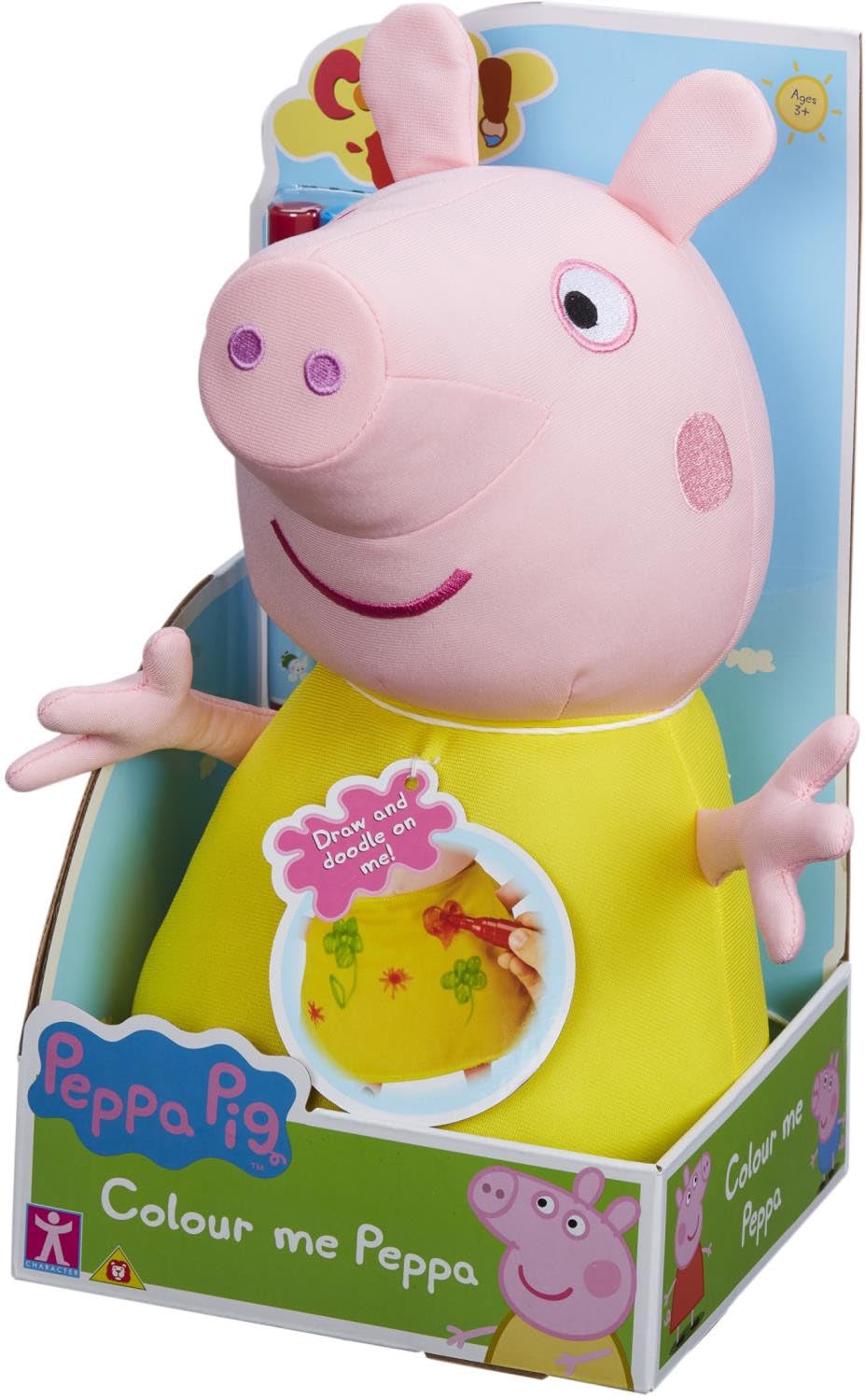 Peppa Pig Colour Me Peppa, Preschool Soft Toy, Creative Play, Gift For 3-5 Year Old