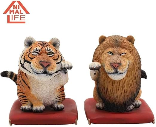 Amazon 朝隈俊男 招福 トラ ライオン ミニフィギュア 金運 開運 縁起物 招福猫 招き猫 正月飾り Box品 正月飾り おもちゃ