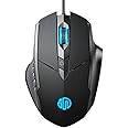Wired Mouse, Ergonomic Design, 4 Level DPI Adjustable and 6 Buttons, Optimised USB Wired Optical Mouse for PC Laptop Computer for Working and Gaming(Black)