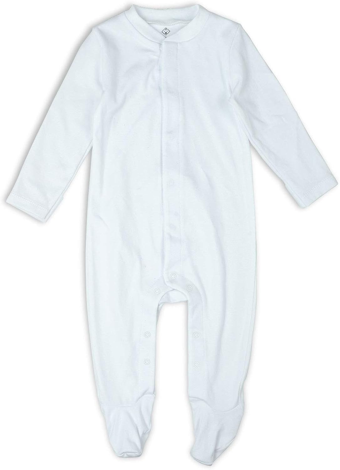OPAWO Solid Color Unisex Baby Footed Sleeper Pajamas with Mitten Cuffs 3-Pack 0-18 Months: Clothing