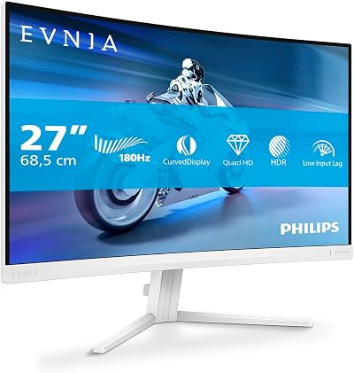 Philips Evnia 27M2C5501 27 inch QHD Curved Gaming Monitor 180 Hz