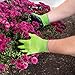 Bamboo Garden & House Work gloves100% Eco-Friendly Highly Durable w/ Special Double Coating for Pruning Thorn Proof Durable Long Lasting For Men Women Medium