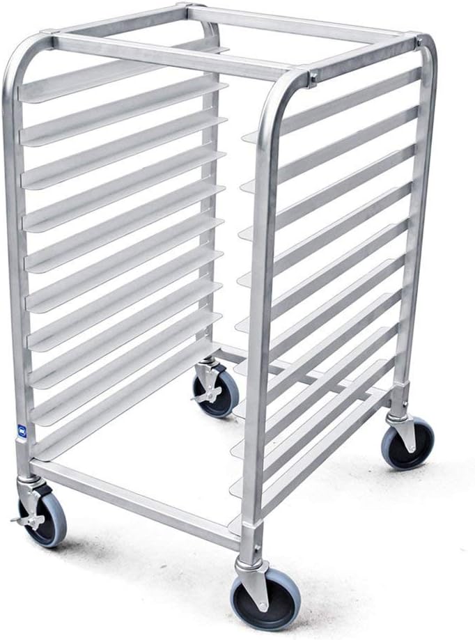 New Star Foodservice 36510 Commercial-Grade Aluminum 10-Tier Sheet Pan/Bun Pan Rack, 26" L x 20" W x 38" H with Brake Wheels: Home & Kitchen