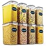 Cereal & Dry Food- Wildone Airtight Cereal Storage Containers Set of 8 [2.5L / 85.4oz] for Sugar, Flour, Snack, Baking…