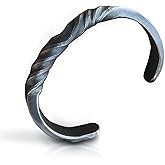 ARTIZANSTORE Twisted Iron Bracelet | Authentic Viking Accessory | LARP Cosplay & Theatrical Use | Durable Handcrafted Design