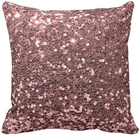 Rose Gold Glitter Throw pillow cover 24*24