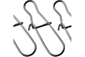100PCS Fishing Swivel Duo-Lock Snaps Fishing Lure Hooks Connector Stainless Steels Fishing Nice Snaps 25LB-200LB Fishing Gear