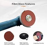 Dyna-Living 30Pcs 115mm Fiber Discs with Backing Pad 24 36 60 Grits view 2