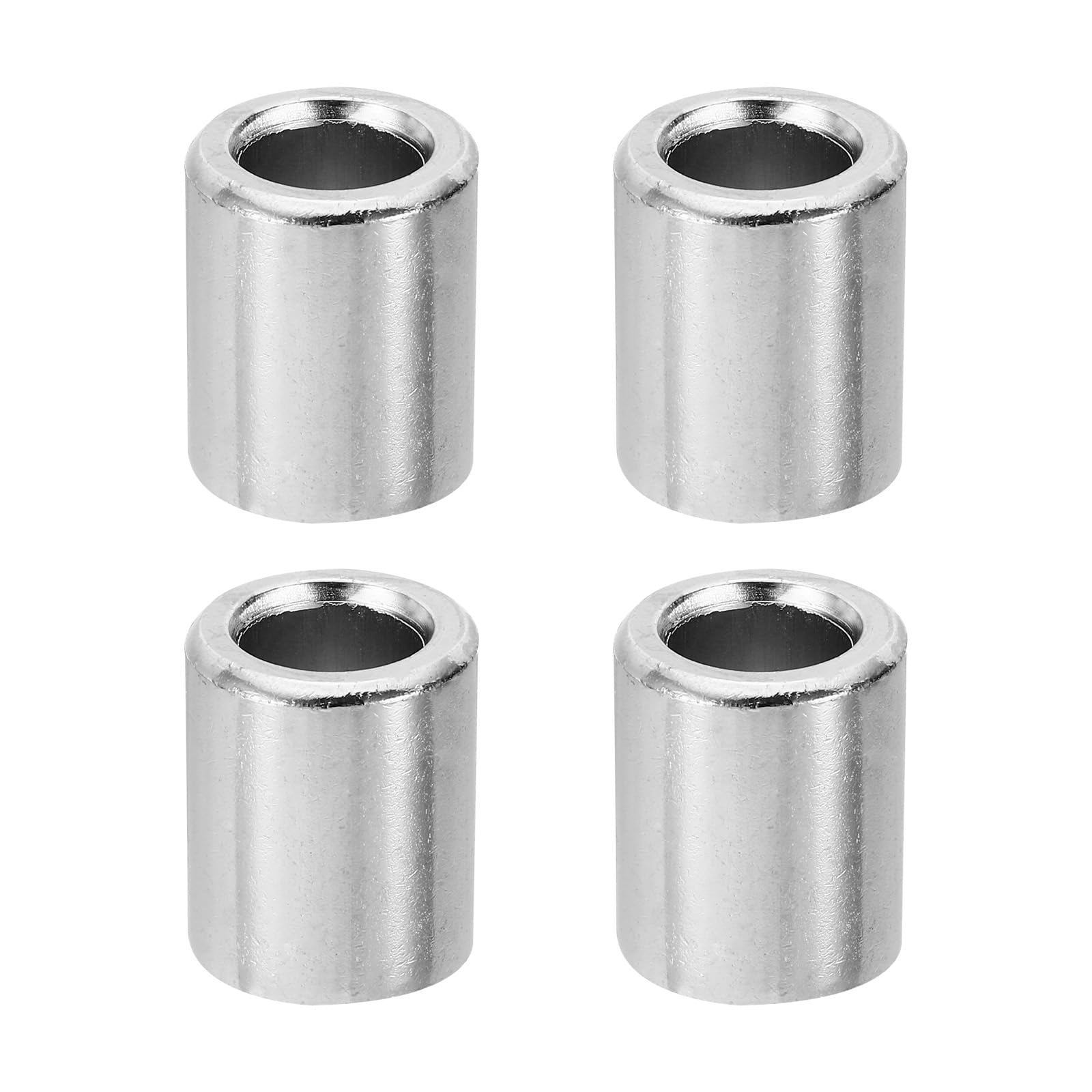 PATIKIL M12 Steel Spacers, 4 Pcs Metal Spacers Steel 12.3mm ID x 20mm OD x 25mm L Carbon Steel Spacer Screw Standoff Round for 1/2in or M12 Screw Bolts