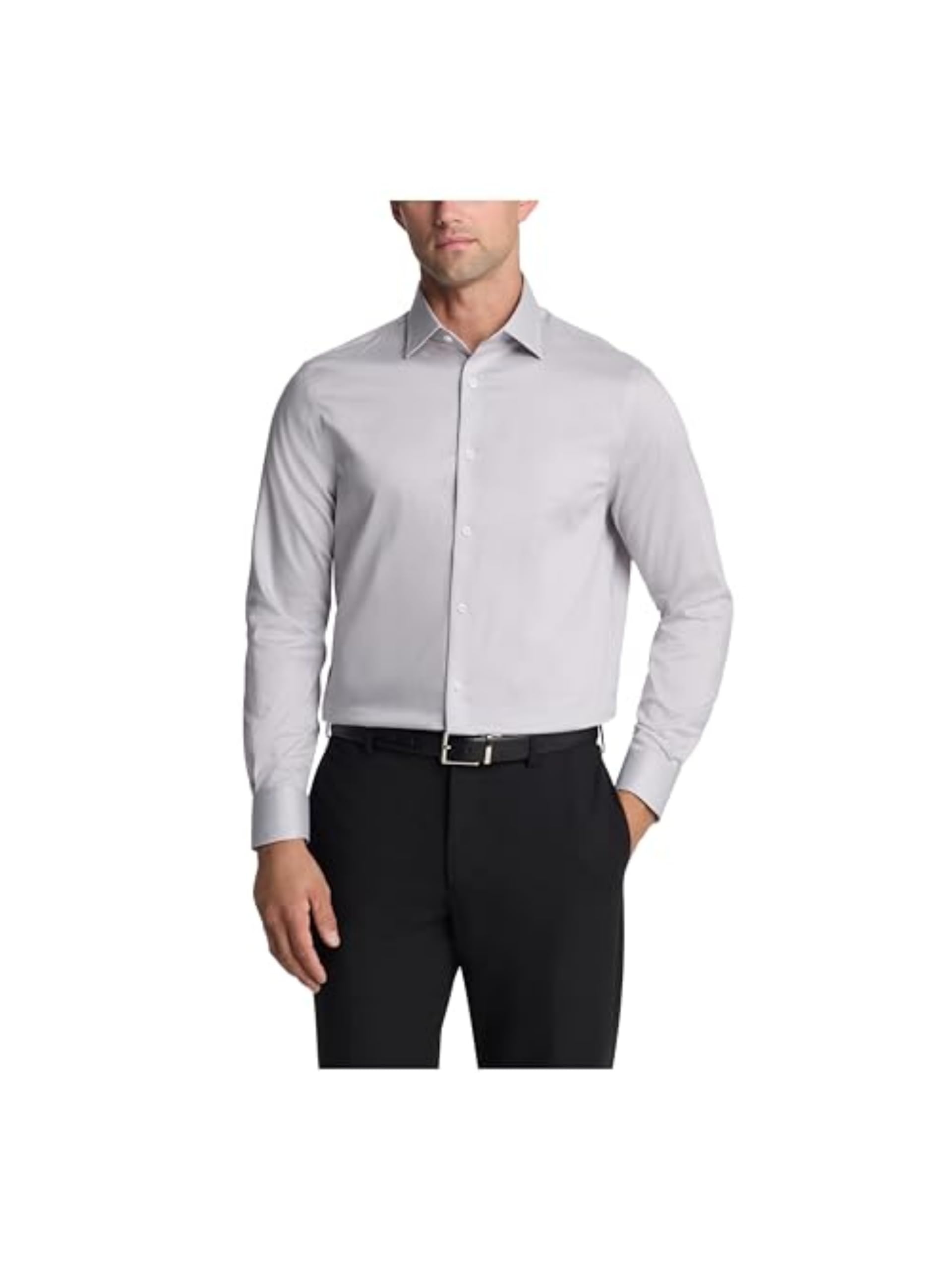 Michael Kors Men’s Dress Shirt Comfort Stretch Regular Fit, Grey Frost