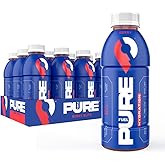 Pure Fuel Hydration Drinks Berry Blitz - Plant-Based Healthy Electrolyte Drinks with B-Vitamins - No Added Sugar - 12 Pack x 16.9 fl oz Bottles