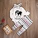 Newborn Infant Baby Boy Girl Elephant Headband+Romper+Pant Leggings Outfits Set (0-3M, White)
